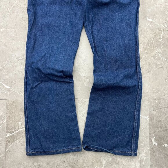 VINTAGE WRANGLER COWBOY CUT JEANS MENS 34X31 FITS LIKE 32X30 BLUE DENIM - Picture 3 of 11